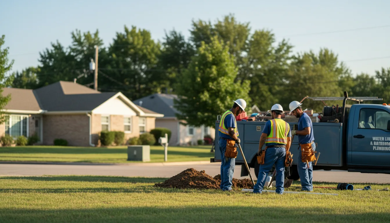Residential water line and bathroom plumbing service in Lizton, IN